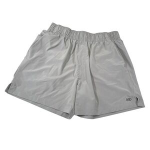 Leg3nd Size L Grey Athletic Shorts Drawstring Zipper Pocket Gym Activewear